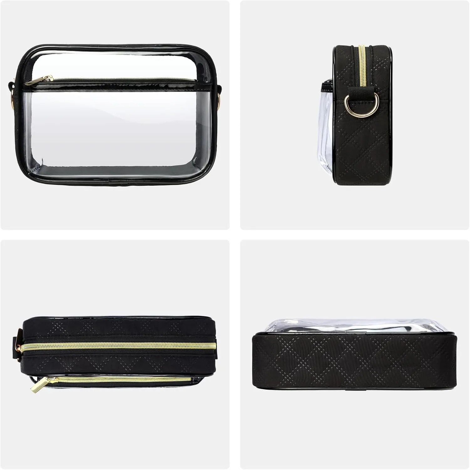 PACKISM Clear Bag for Stadium Events - Clear Purses for Women Stadium Crossbody Concert Bag for Game Day， Sports, Festival