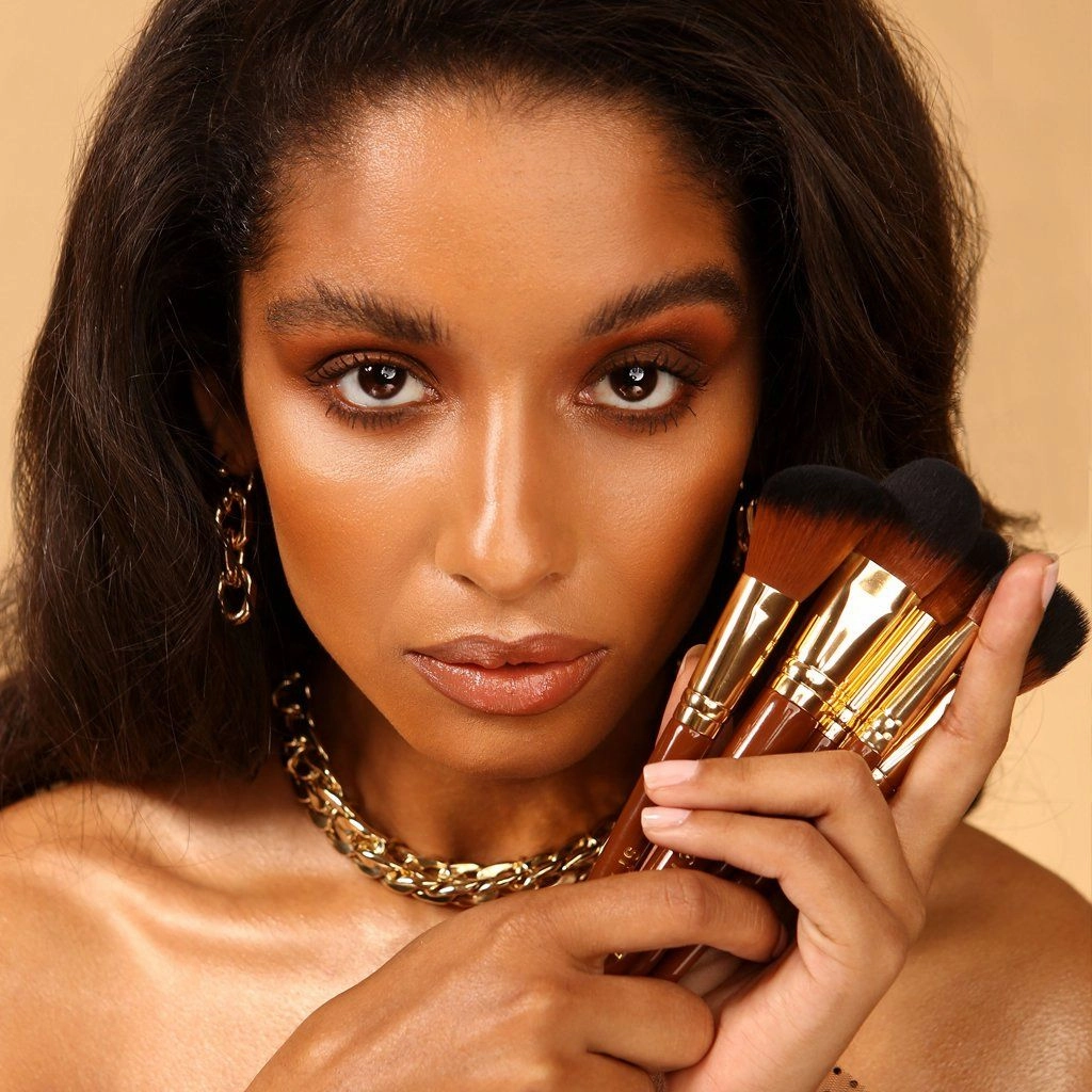Pantherine 5 Piece Face Makeup Brush Set