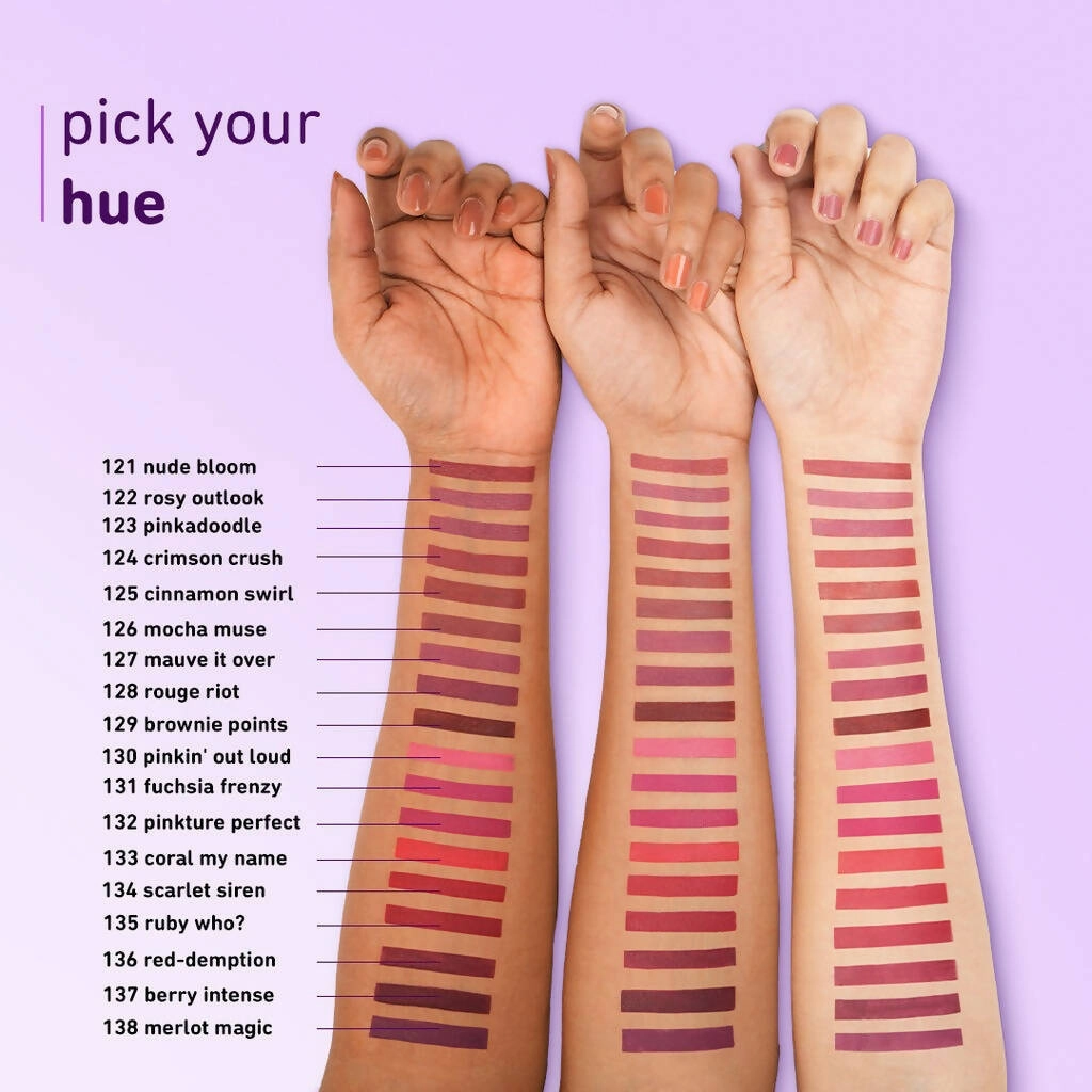Plum Butter Crème Matte Lipstick Crimson Crush - 124 (Carmine Pink)