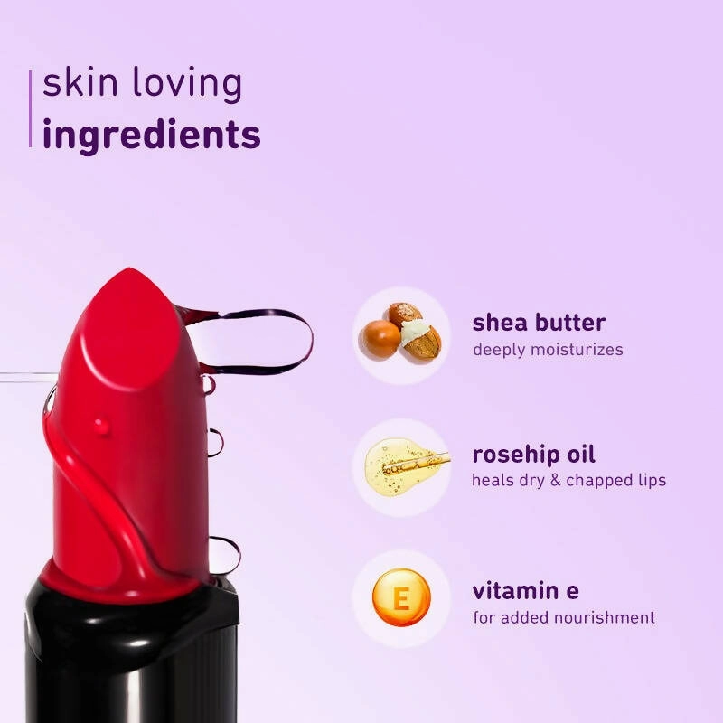 Plum Butter Crème Matte Lipstick Crimson Crush - 124 (Carmine Pink)