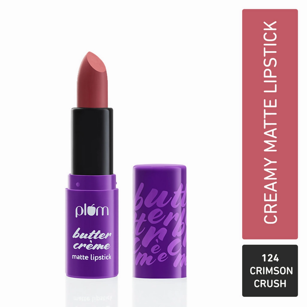 Plum Butter Crème Matte Lipstick Crimson Crush - 124 (Carmine Pink)