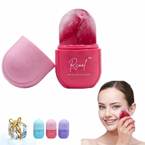 Rcool Ice Face Roller 2021& Gua Sha,Face Massager,Facial Beauty Ice Roller Skin Care Tools,Skin Care Products-For Face&Eyes,Remove Fine Lines,Shrink Pores,Reduce Acne and Lubricate the Skin. (Pink)