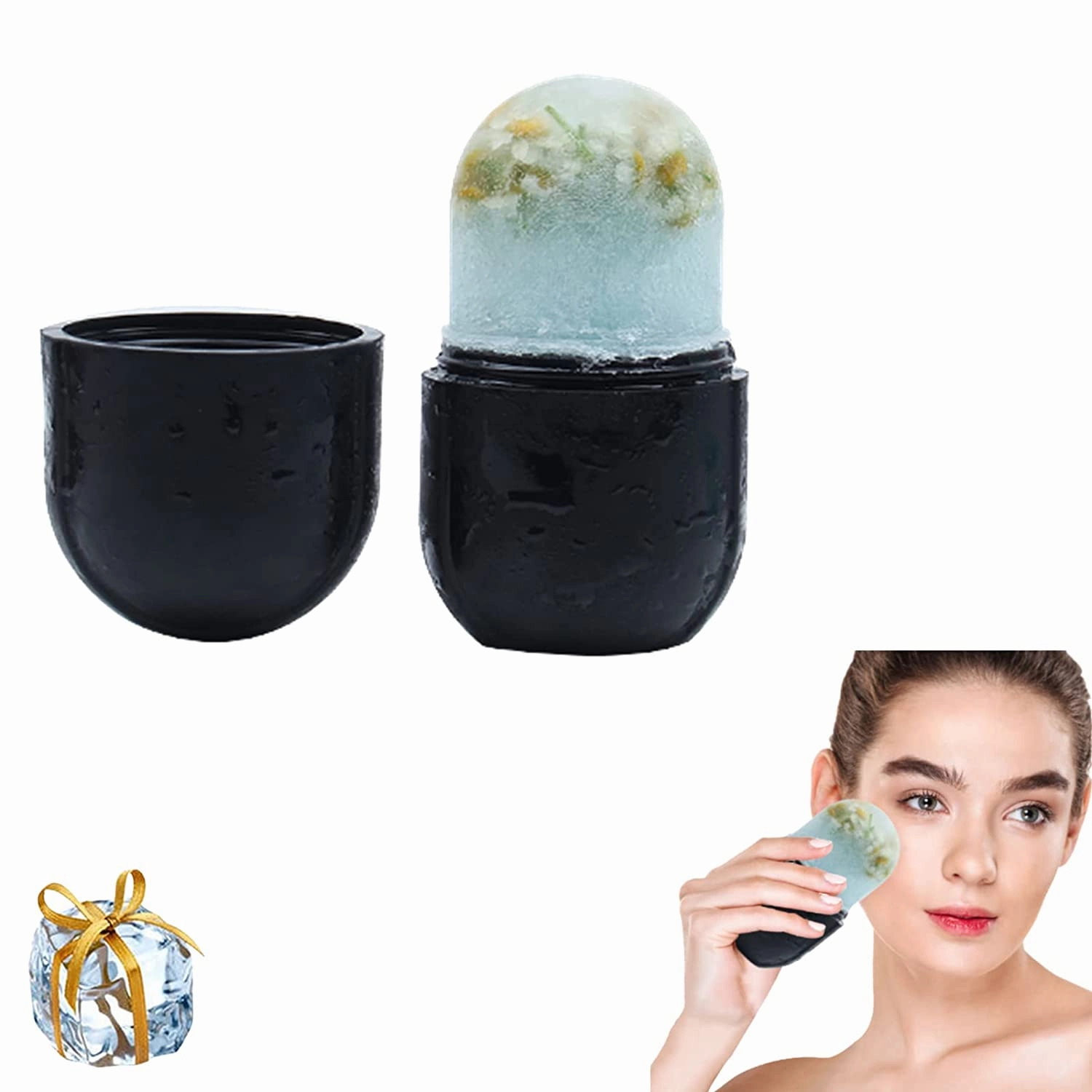 Rcool Ice Face Roller 2021& Gua Sha,Face Massager,Facial Beauty Ice Roller Skin Care Tools,Skin Care Products-For Face&Eyes,Remove Fine Lines,Shrink Pores,Reduce Acne and Lubricate the Skin. (Pink)