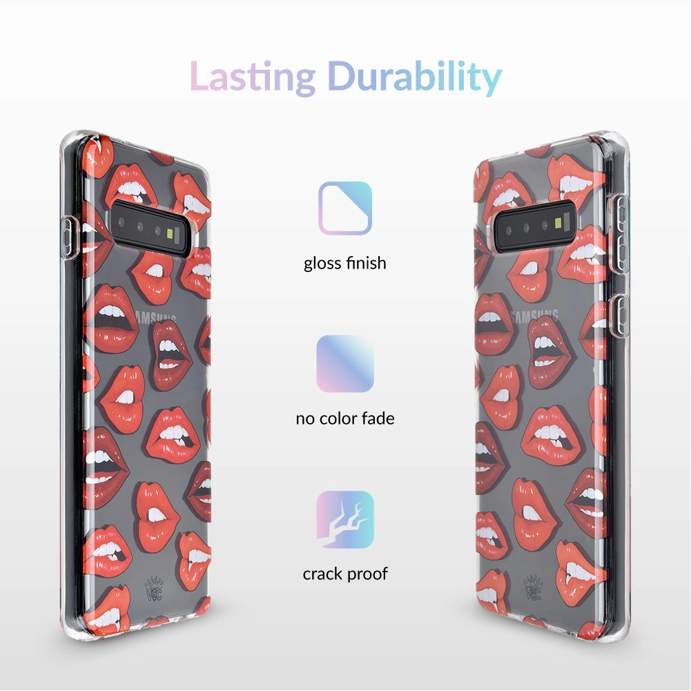 Red Lips Samsung Galaxy Clear Case