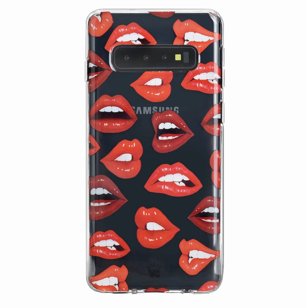 Red Lips Samsung Galaxy Clear Case