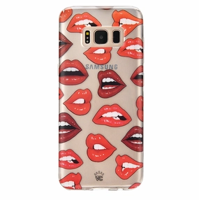 Red Lips Samsung Galaxy Clear Case