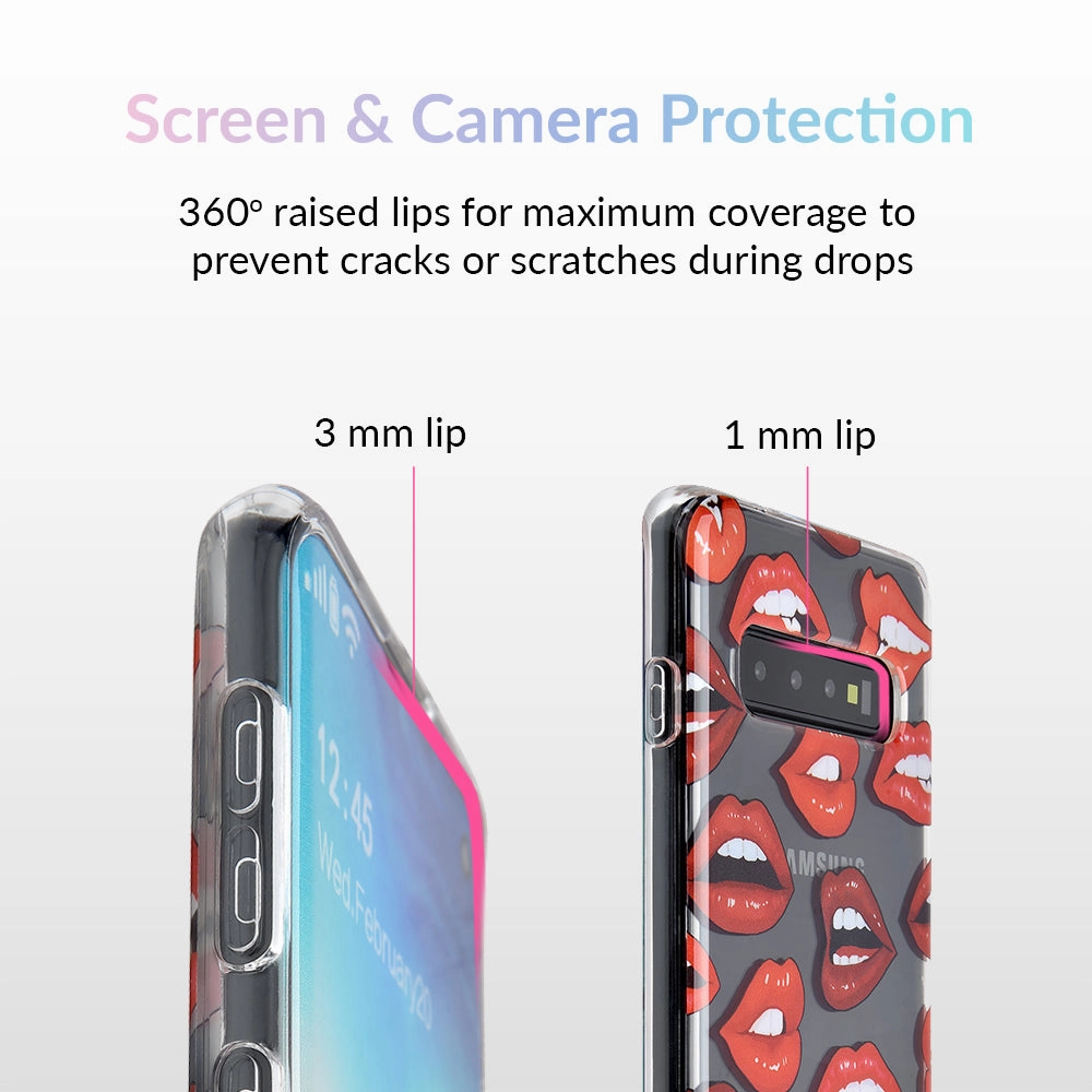 Red Lips Samsung Galaxy Clear Case