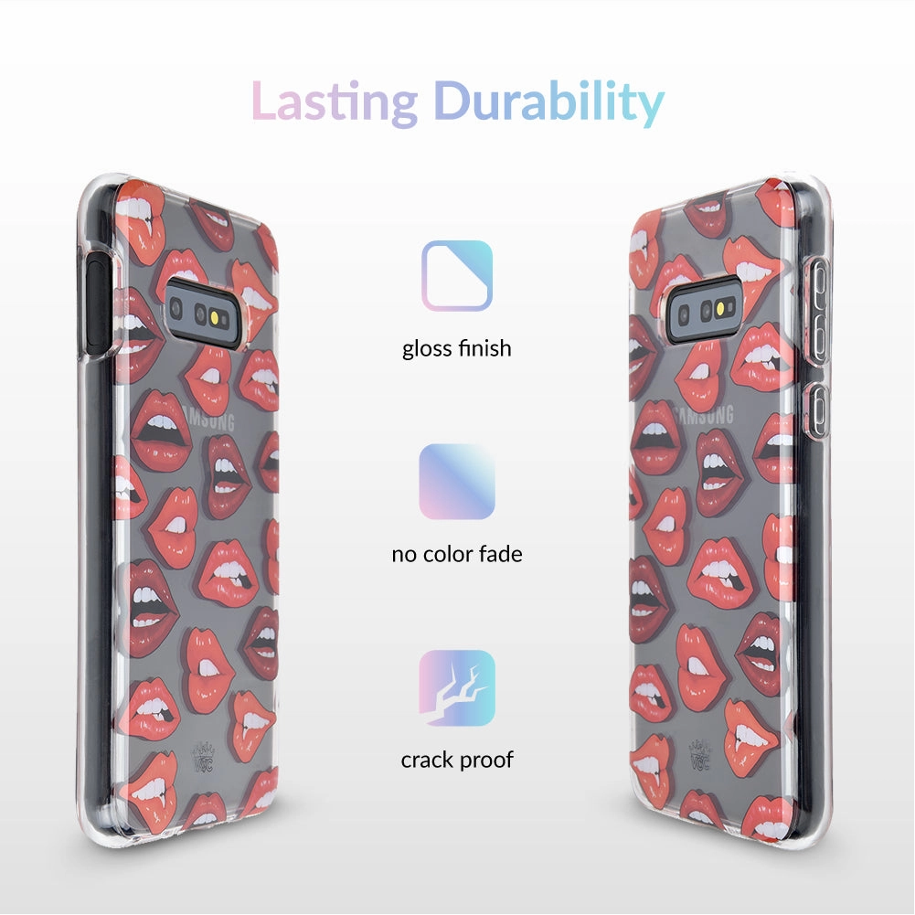 Red Lips Samsung Galaxy Clear Case