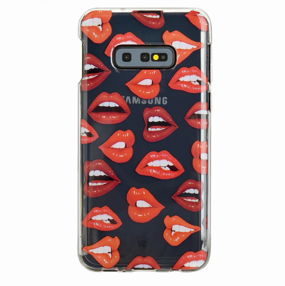 Red Lips Samsung Galaxy Clear Case