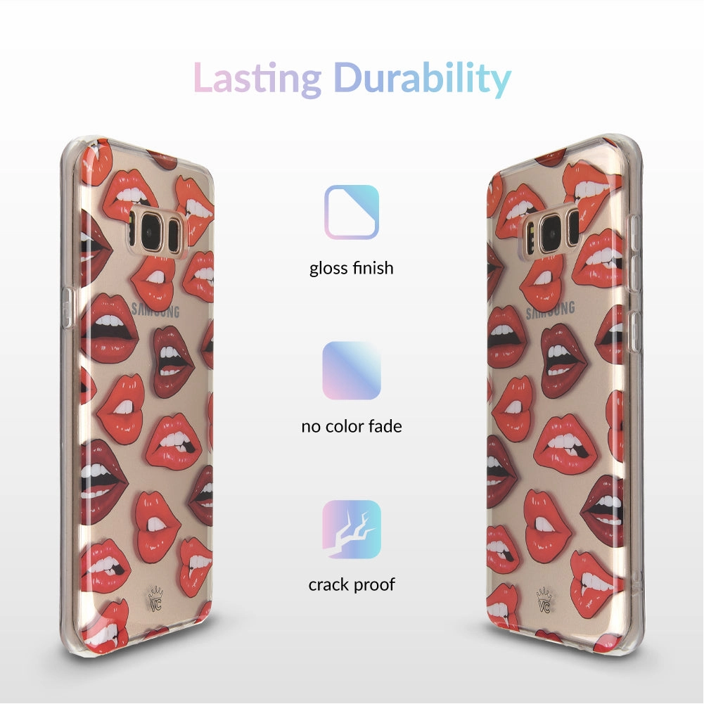 Red Lips Samsung Galaxy Clear Case
