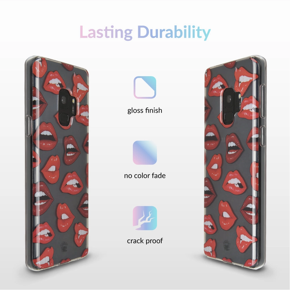 Red Lips Samsung Galaxy Clear Case