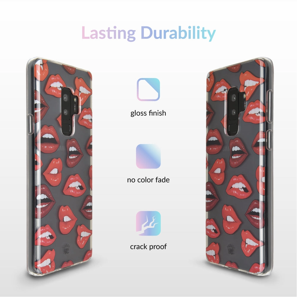 Red Lips Samsung Galaxy Clear Case