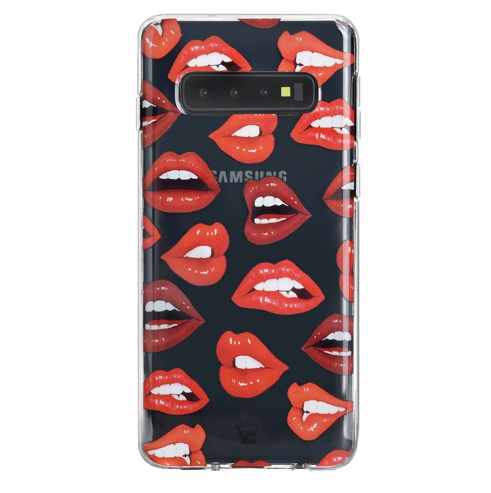 Red Lips Samsung Galaxy Clear Case