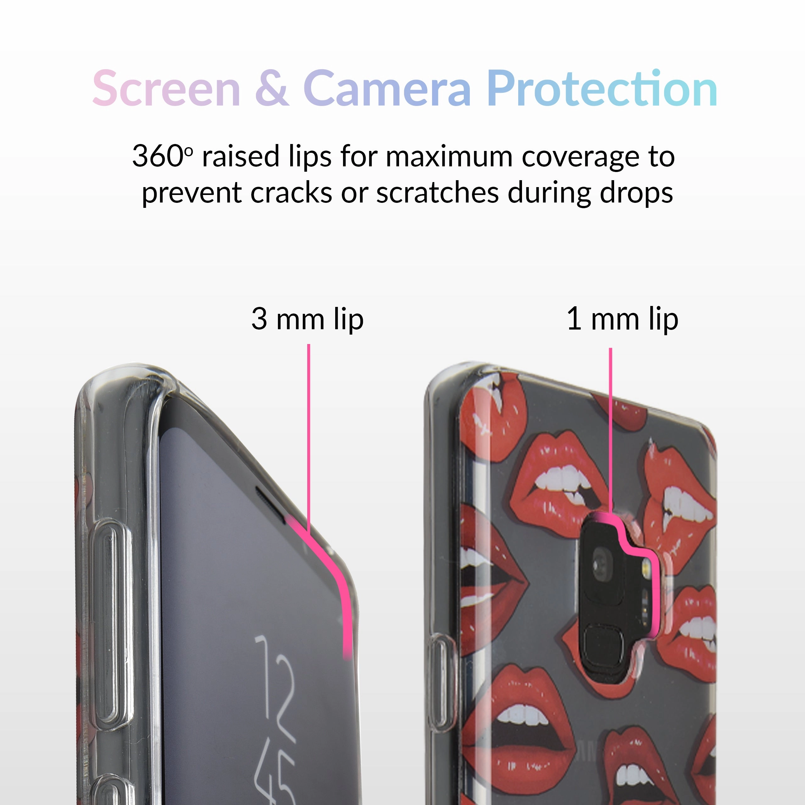 Red Lips Samsung Galaxy Clear Case