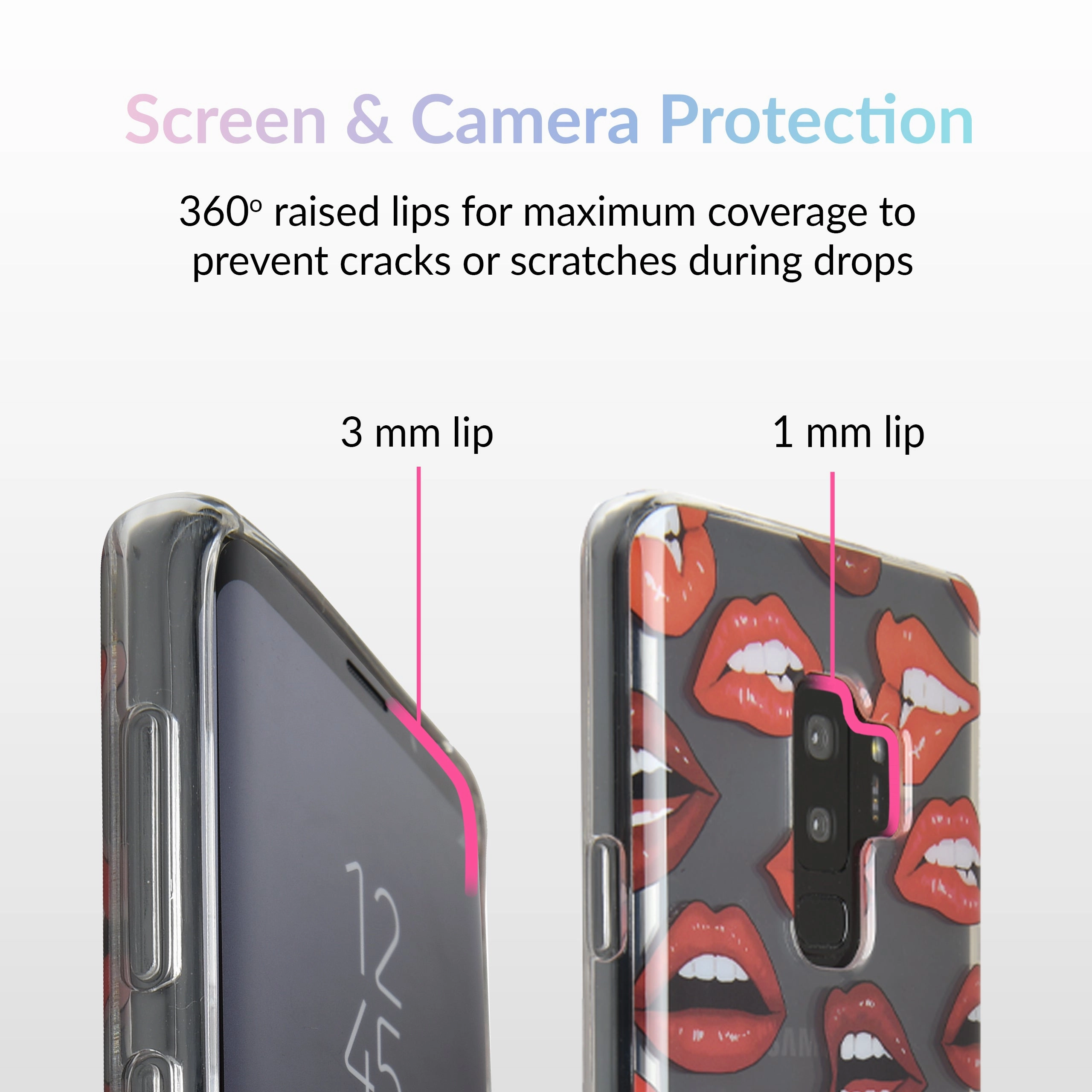 Red Lips Samsung Galaxy Clear Case