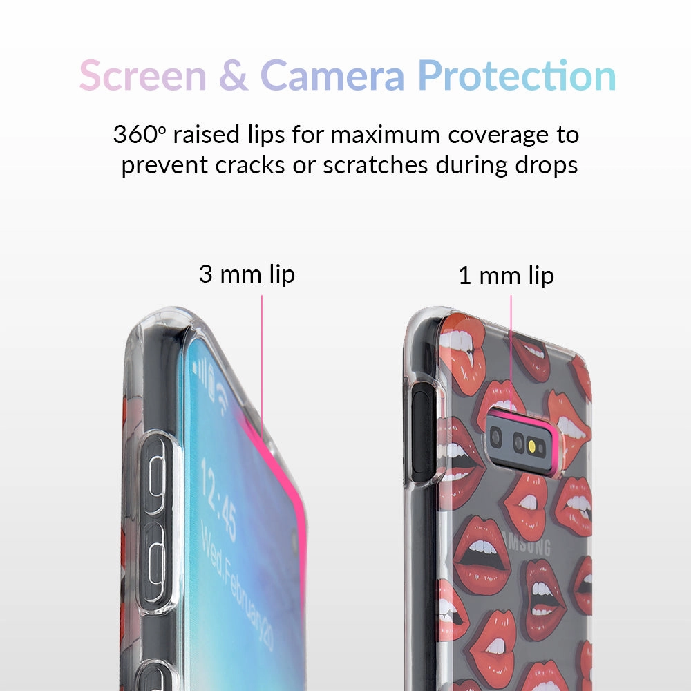 Red Lips Samsung Galaxy Clear Case