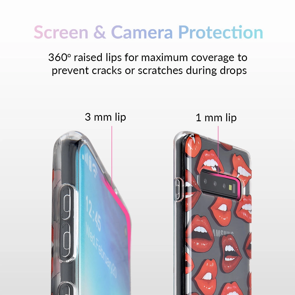 Red Lips Samsung Galaxy Clear Case