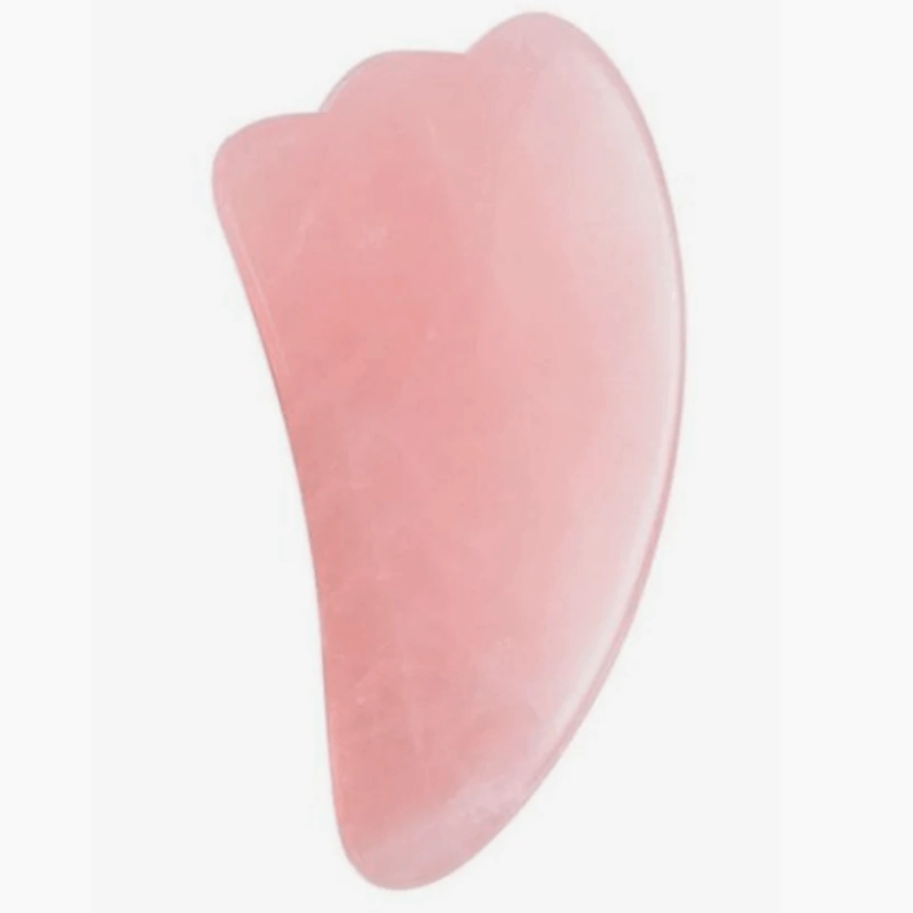 Rose Quartz Gua Sha Scraper Horn