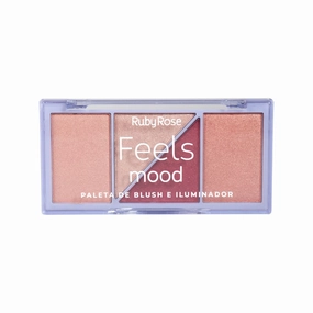 Ruby rose highlighter and blush palette (dark) -HB-7529/2