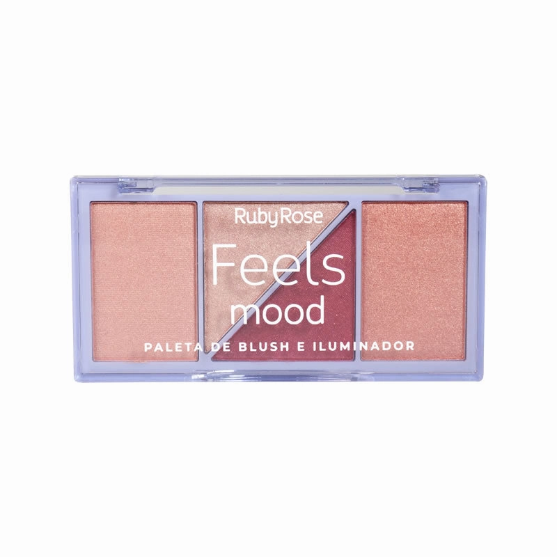 Ruby rose highlighter and blush palette (dark) -HB-7529/2