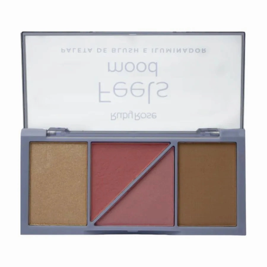 Ruby rose highlighter and blush palette (light) -HB-7529/1