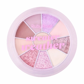Ruby rose round eyeshadow and highlighter palette sweater weather #6 HB-1075