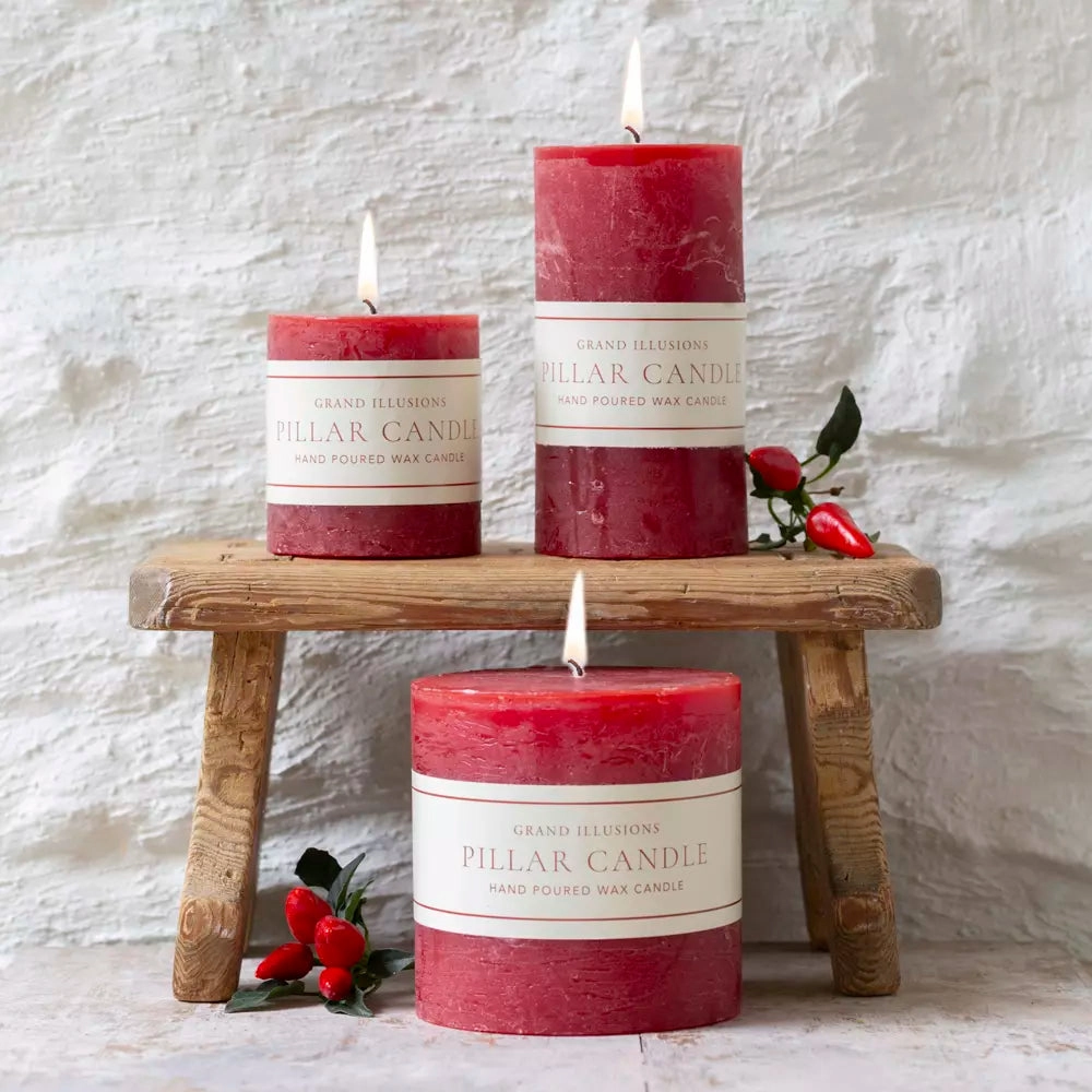 Rustic Pillar candle