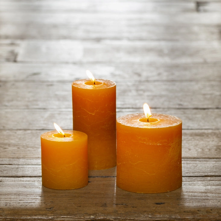 Rustic Pillar candle