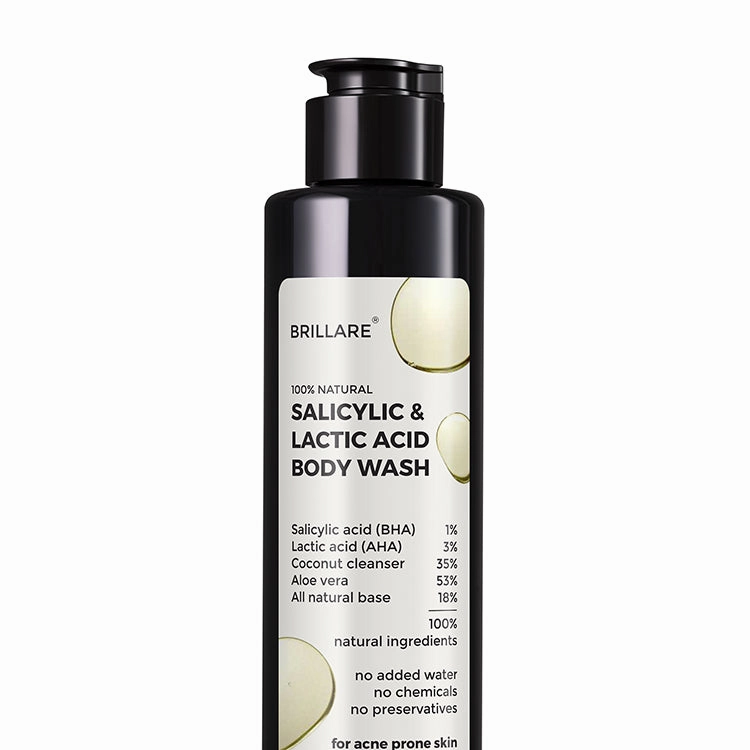 Salicylic Acid Face Wash & face serum & Body Wash & Body Lotion with Jade Roller & Pink Pouch Combo
