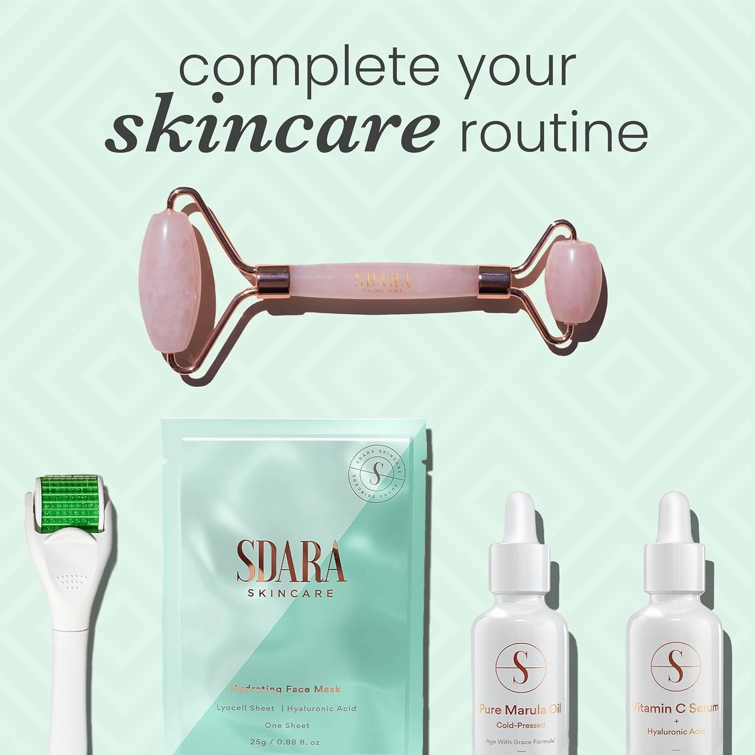 Sdara Derma Roller Microneedling Roller for Face - Includes Free Storage Case (1-Pack), Unisex
