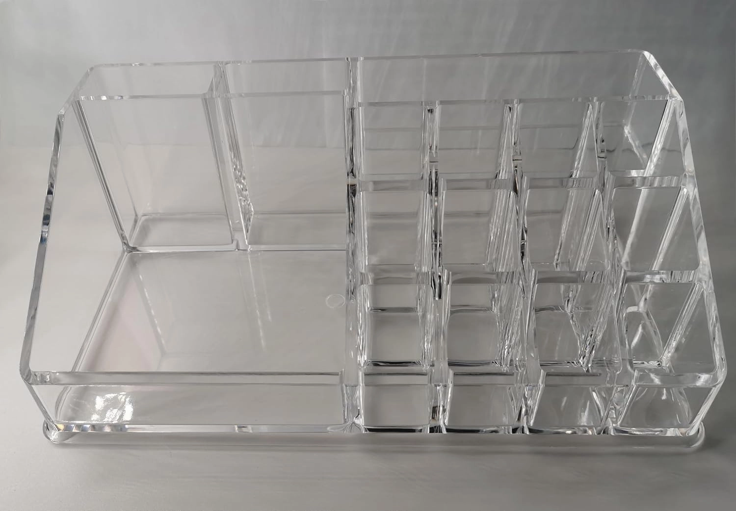 Series Model HZ-05 Acrylic Makeup Organizer, Clear Cosmetic Storage Display, Multi-Compartment Holder for Lipstick, Nail Polish, Brushes