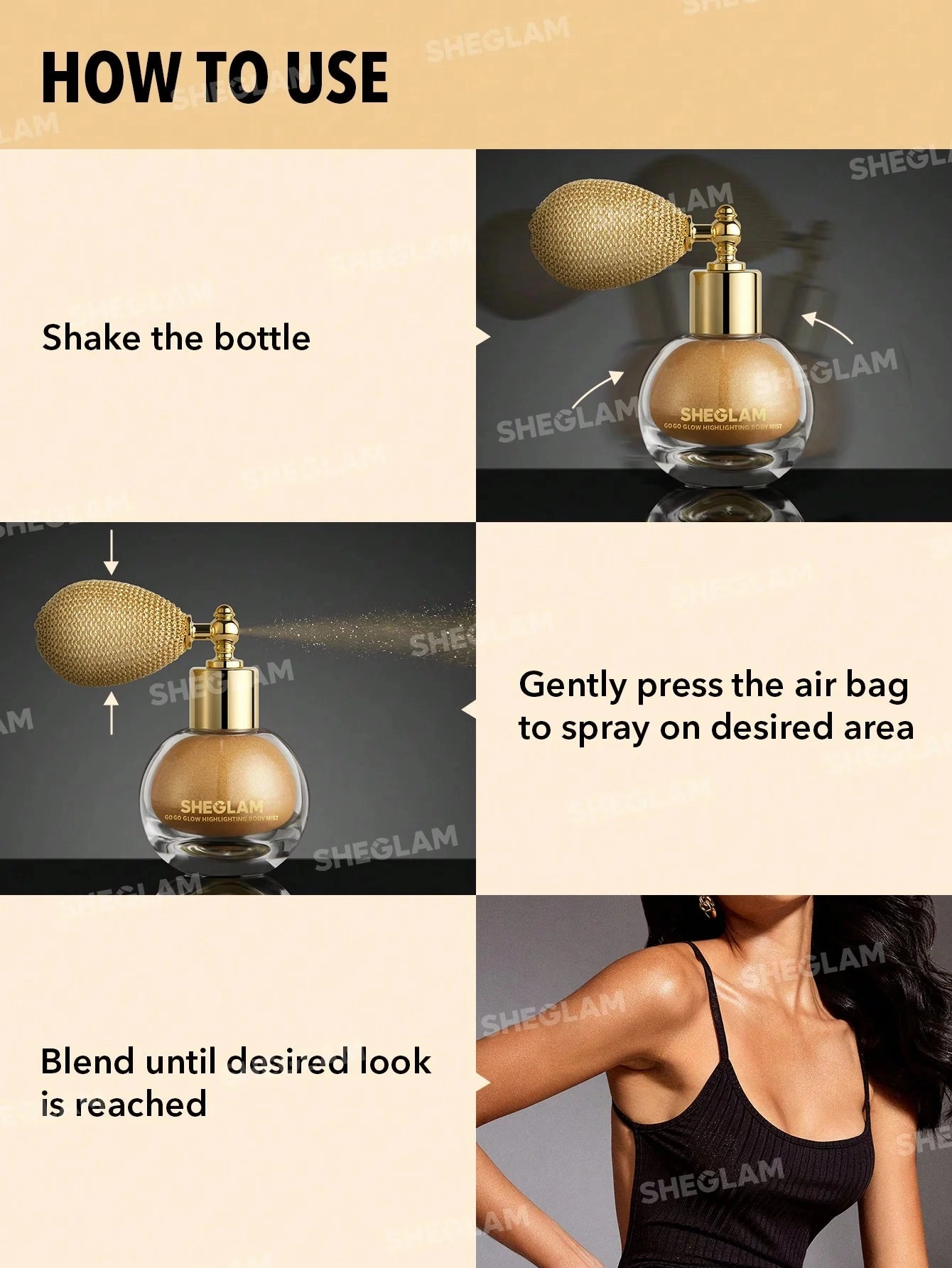 SHEGLAM - GO GO GLOW HIGHLIGHTING BODY MIST