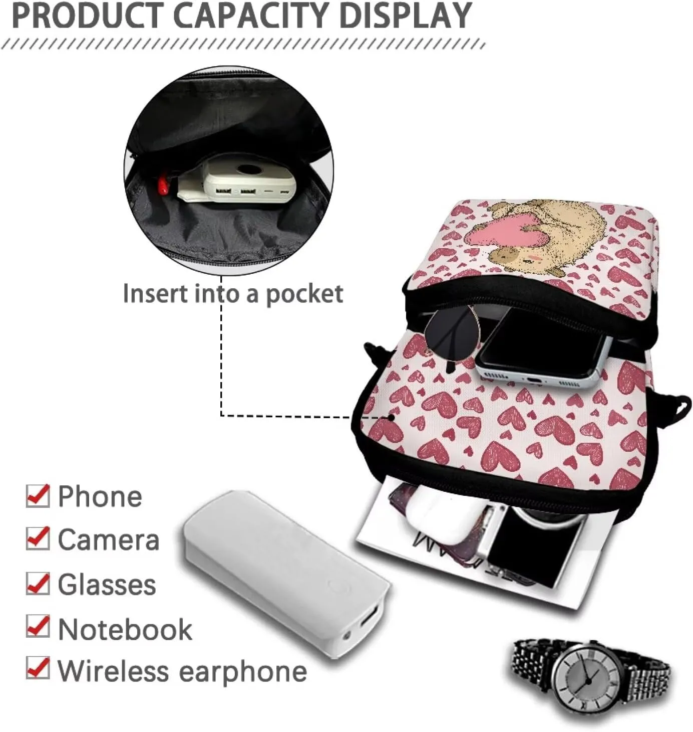 Small Small Messenger for Women Men Crossbody Bags Handbags Purses Fanny Pack Wallet Bag Coin Purse Backpack