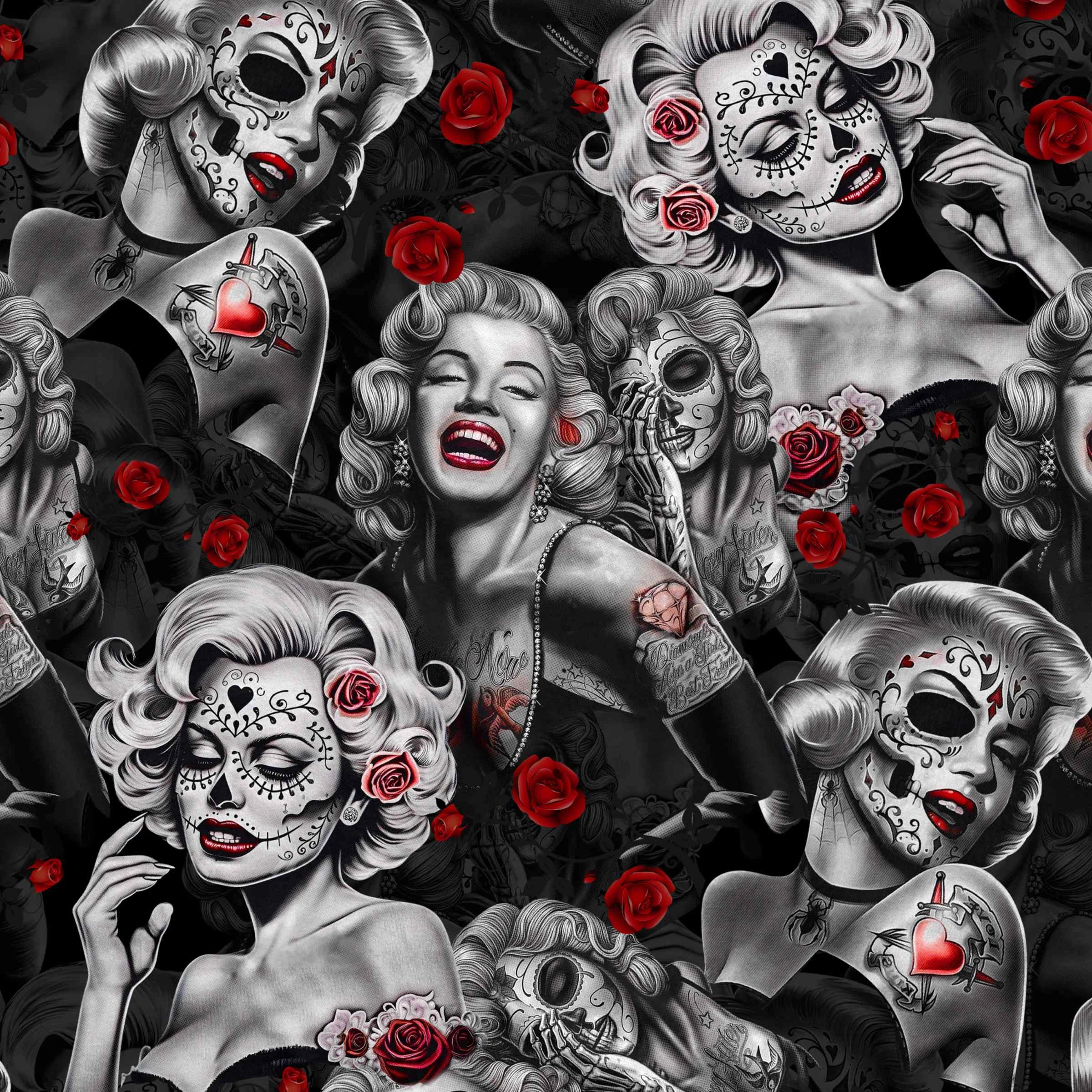 Some Like It Hot Marilyn Monroe - Day of the Dead Capri Joggers