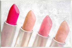 Stupell Industries Stylish Lipstick Assortment Dazzling Glam Makeup Wood Wall Art, Design By Kim Allen