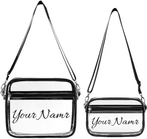 Stylish Clear Crossbody Bag - PVC Transparent Messenger Bag with Adjustable Strap for Work, Travel and Daily Use