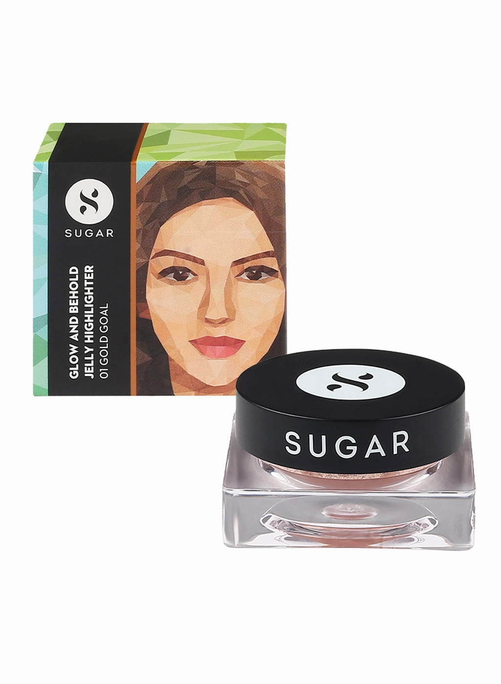 SUGAR Cosmetics Glow And Behold Jelly Highlighter - 01 Gold Goal (Warm Champagne Gold)