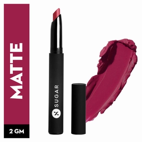 SUGAR Matte Attack Transferproof Lipstick - 01 Bold Play (Cardinal Pink) (2g)