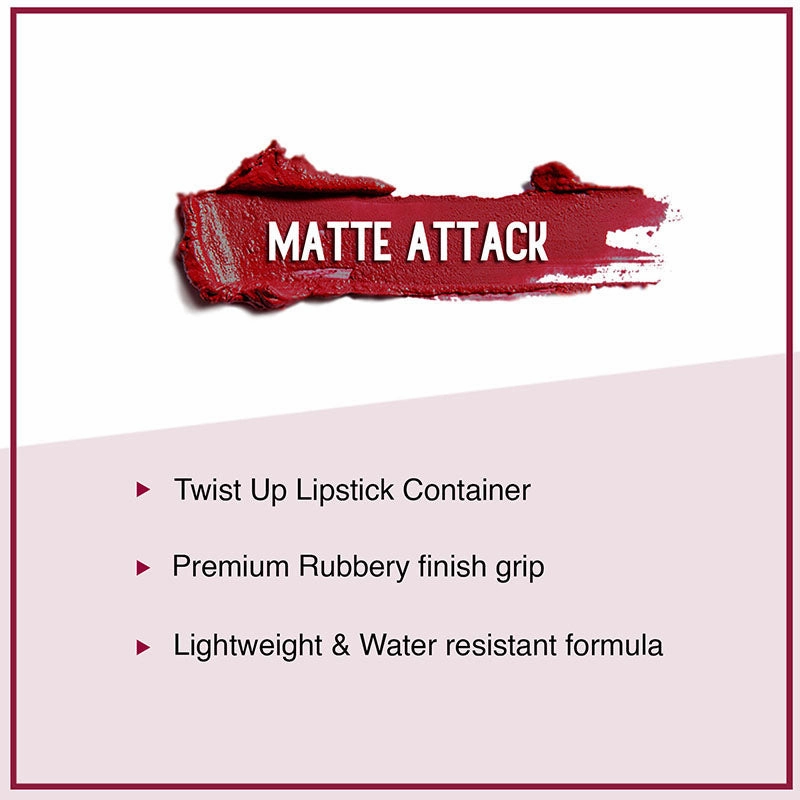 SUGAR Matte Attack Transferproof Lipstick - 06 Spring Crimson (Crimson Red) (2g)