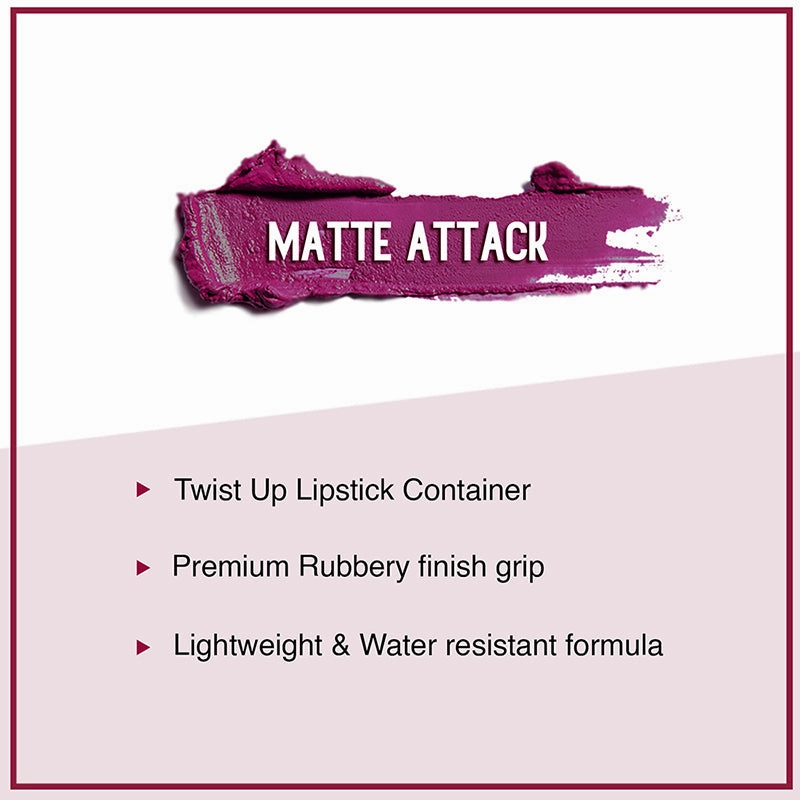 SUGAR Matte Attack Transferproof Lipstick - 08 Daft Pink (Deep Pink) (2g)