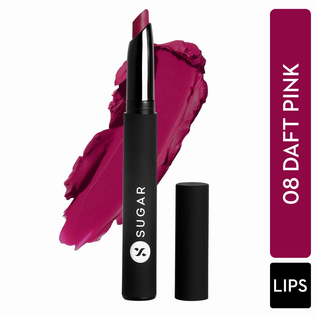 SUGAR Matte Attack Transferproof Lipstick - 08 Daft Pink (Deep Pink) (2g)