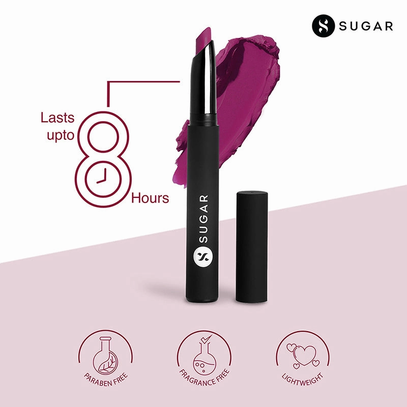 SUGAR Matte Attack Transferproof Lipstick - 08 Daft Pink (Deep Pink) (2g)