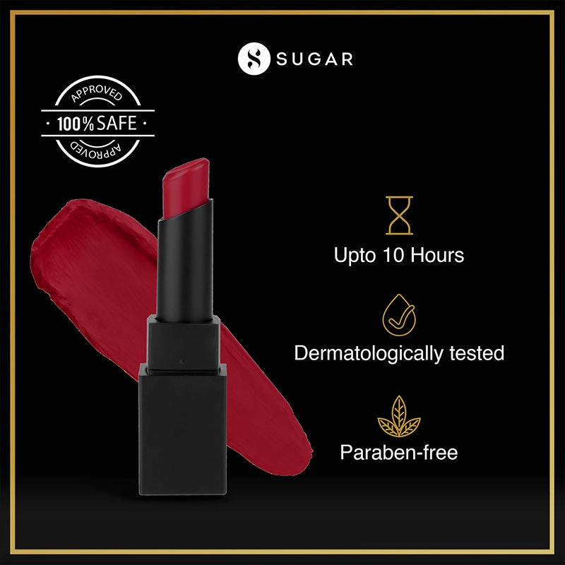 SUGAR Nothing Else Matter Longwear Lipstick - 18 Scarlet Letter (Pure Red) (3.2g)