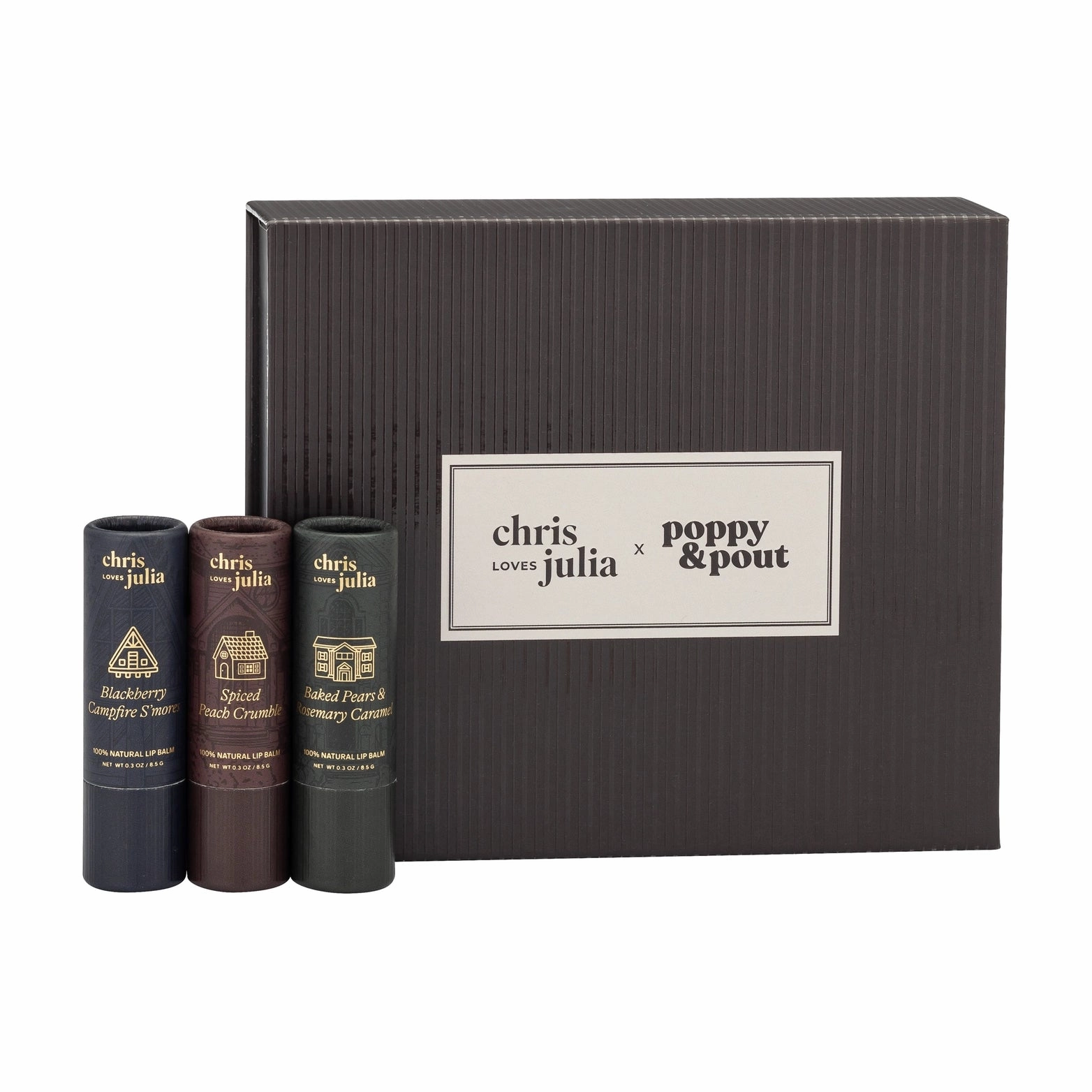 The Poppy & Pout Lip Balm - Chris Loves Julia Lip Balm TRIO