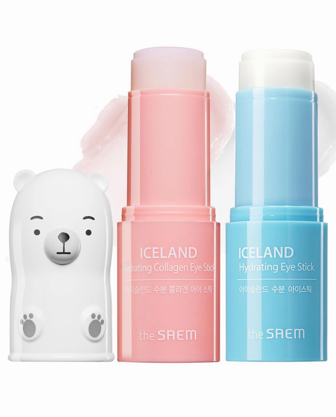 The SAEM Iceland Hydrating Eye Stick 0.24Oz - Cooling Eye Balm for Dark Circles and Puffiness – under Eye Treatment - Reduce Wrinkles and Moisturizing - Minimize Dark & Puffy Eyes - Aqua Scent
