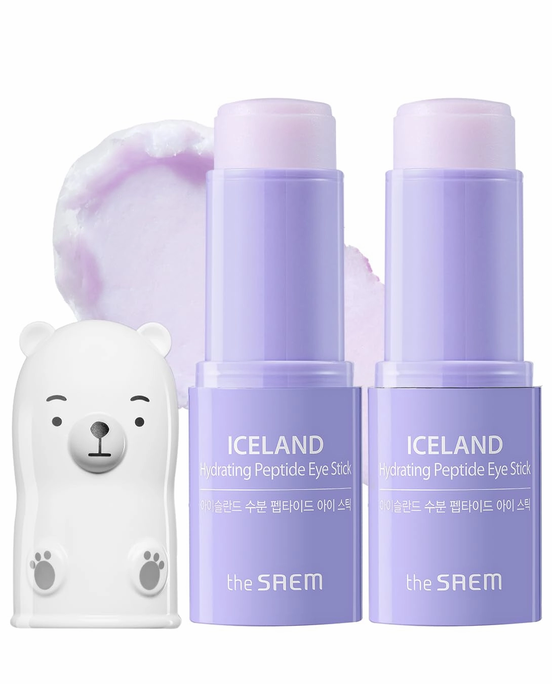 The SAEM Iceland Hydrating Eye Stick 0.24Oz - Cooling Eye Balm for Dark Circles and Puffiness – under Eye Treatment - Reduce Wrinkles and Moisturizing - Minimize Dark & Puffy Eyes - Aqua Scent