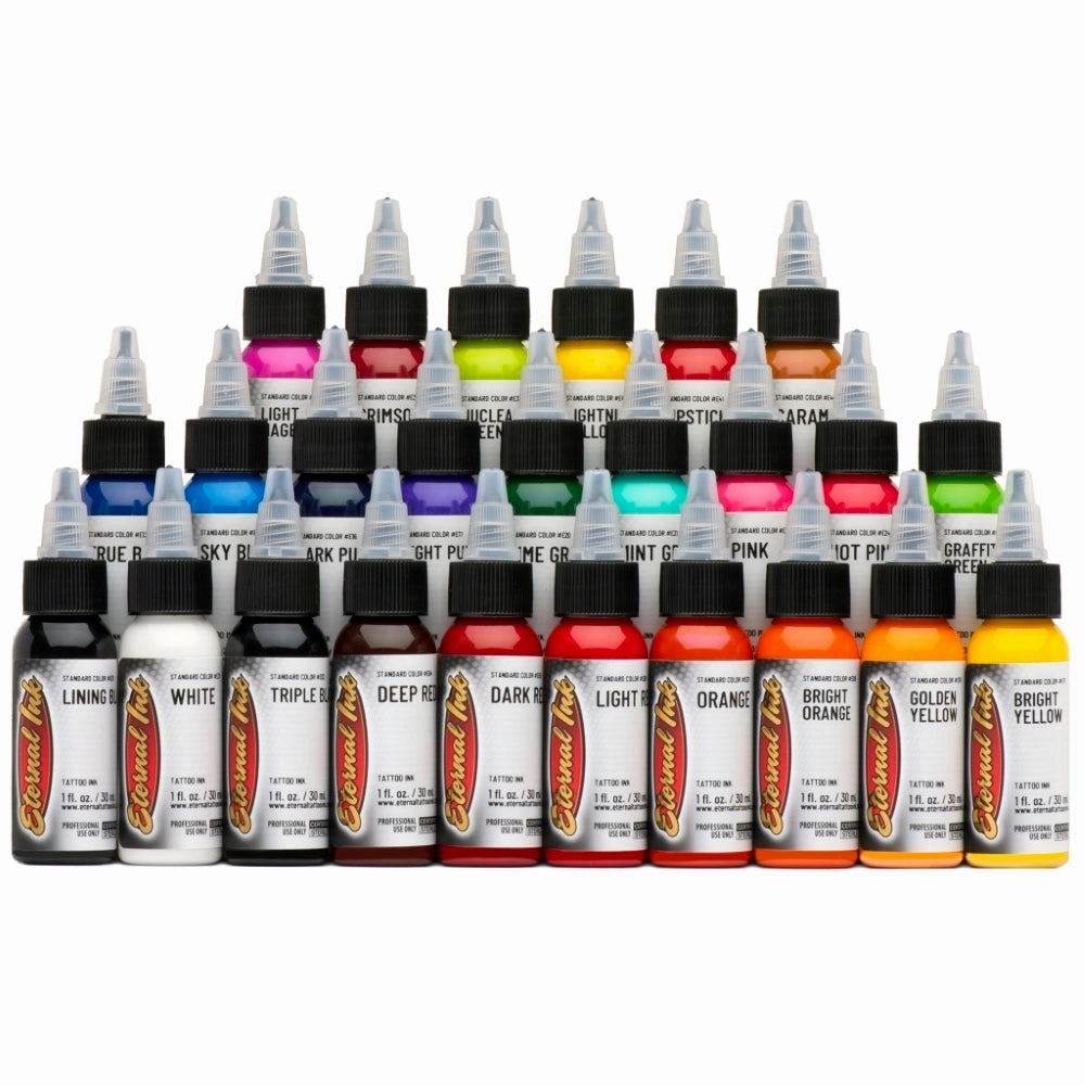 Top 25 Color Set - 4oz Bottles - Eternal Tattoo Ink