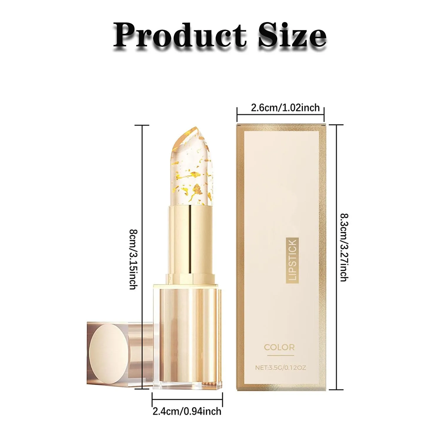 Transfer Proof Color Changing Lipstick, Clear Lipstick That Changes Color, Long Lasting 24 Hours Moisturizing Glossy Shine Lip Gloss, For Women (2Pcs)