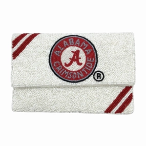UNIVERSITY OF ALABAMA CRIMSON TIDE MINI BEADED CLUTCH