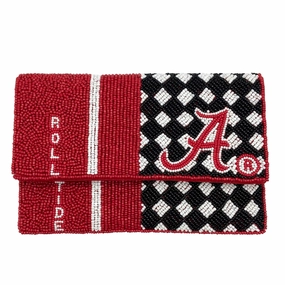 UNIVERSITY OF ALABAMA MINI BEADED CLUTCH